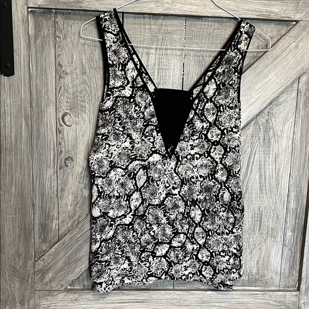 Express Monochrome Snake Print Tank Top